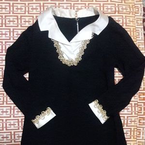 Vintage 60s Black Mod Dress